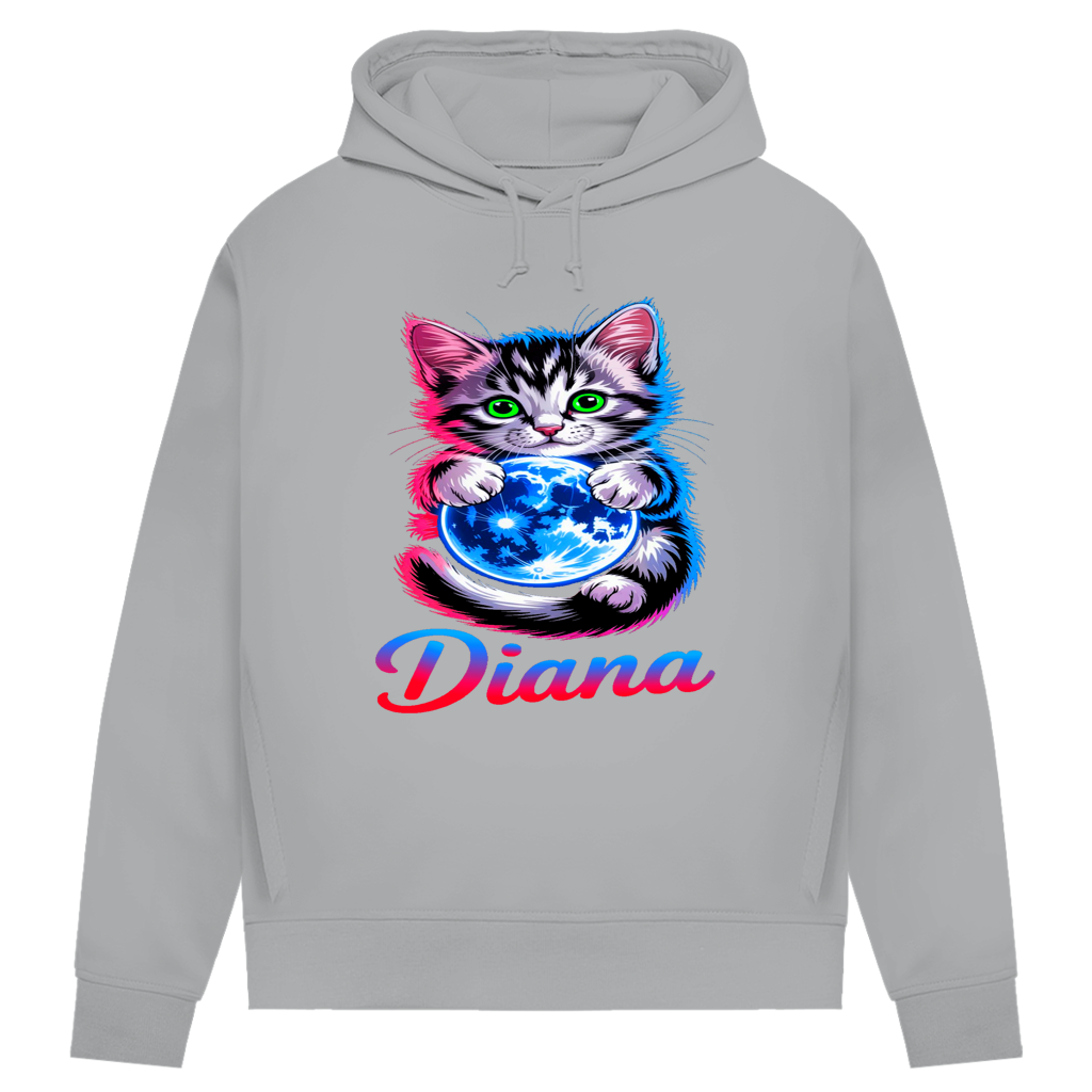 Damen Premium Bio Hoodie Katze Diana