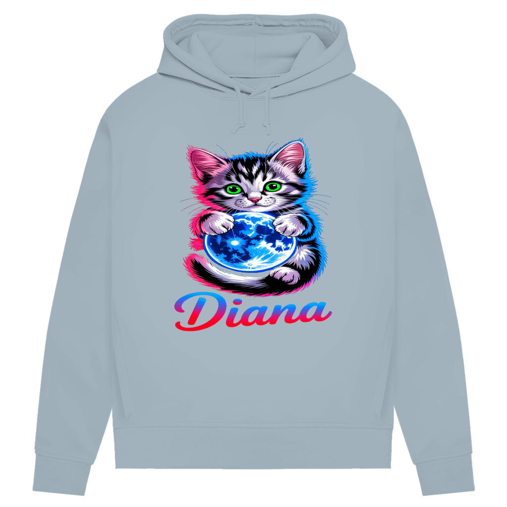 Damen Premium Bio Hoodie Katze Diana