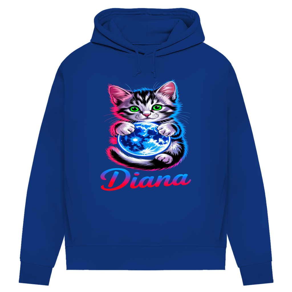 Damen Premium Bio Hoodie Katze Diana