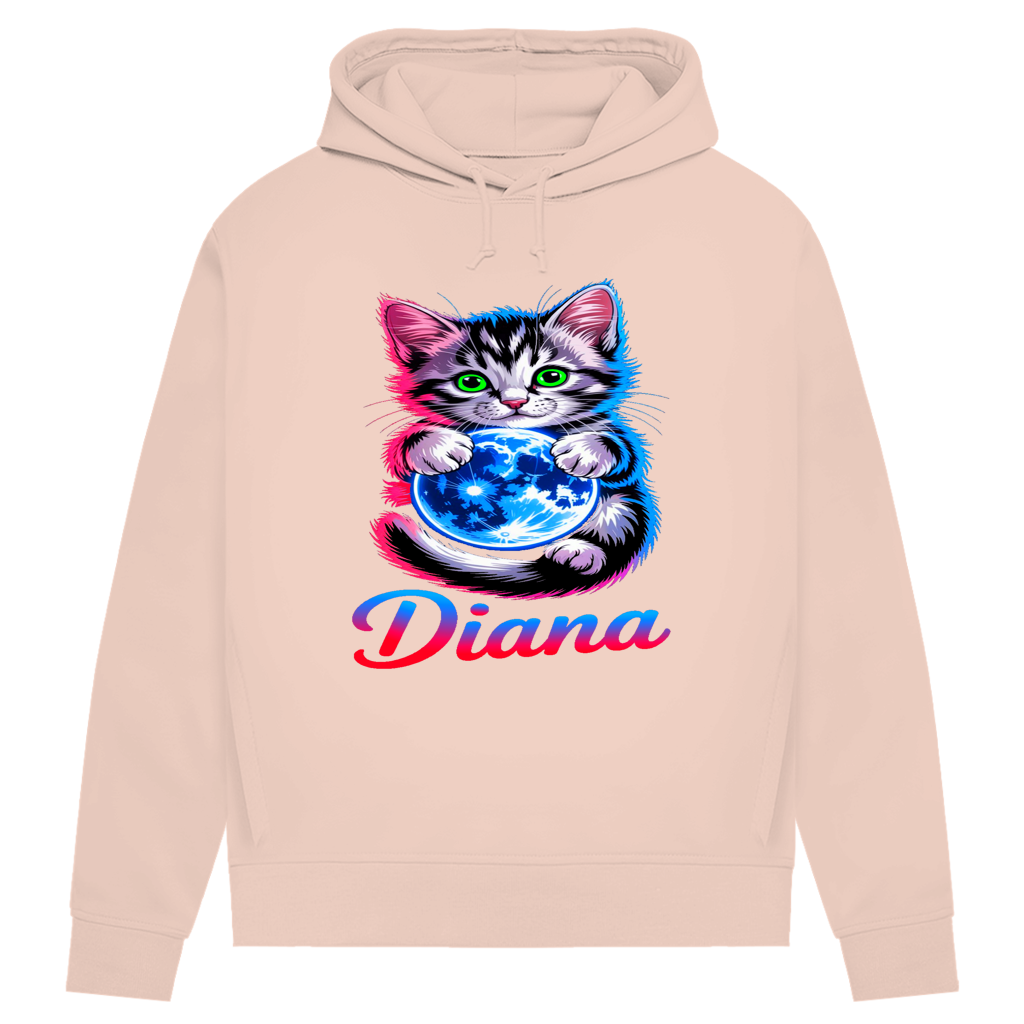 Damen Premium Bio Hoodie Katze Diana