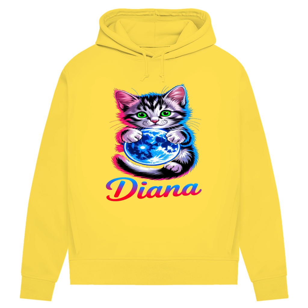 Damen Premium Bio Hoodie Katze Diana