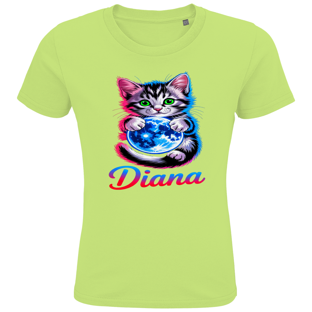 Kids Premium Bio T-Shirt Katze Diana