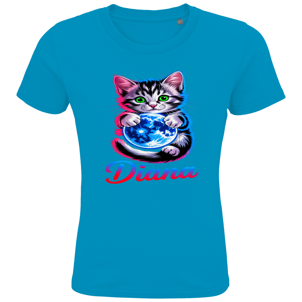 Kids Premium Bio T-Shirt Katze Diana