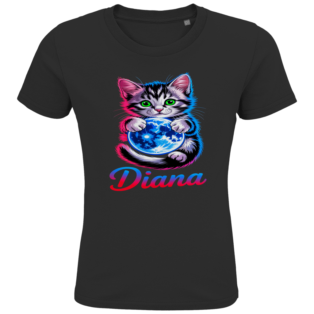 Kids Premium Bio T-Shirt Katze Diana