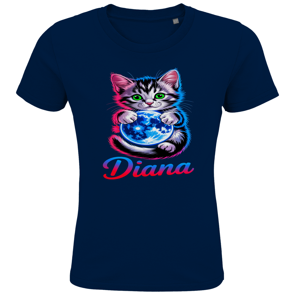Kids Premium Bio T-Shirt Katze Diana