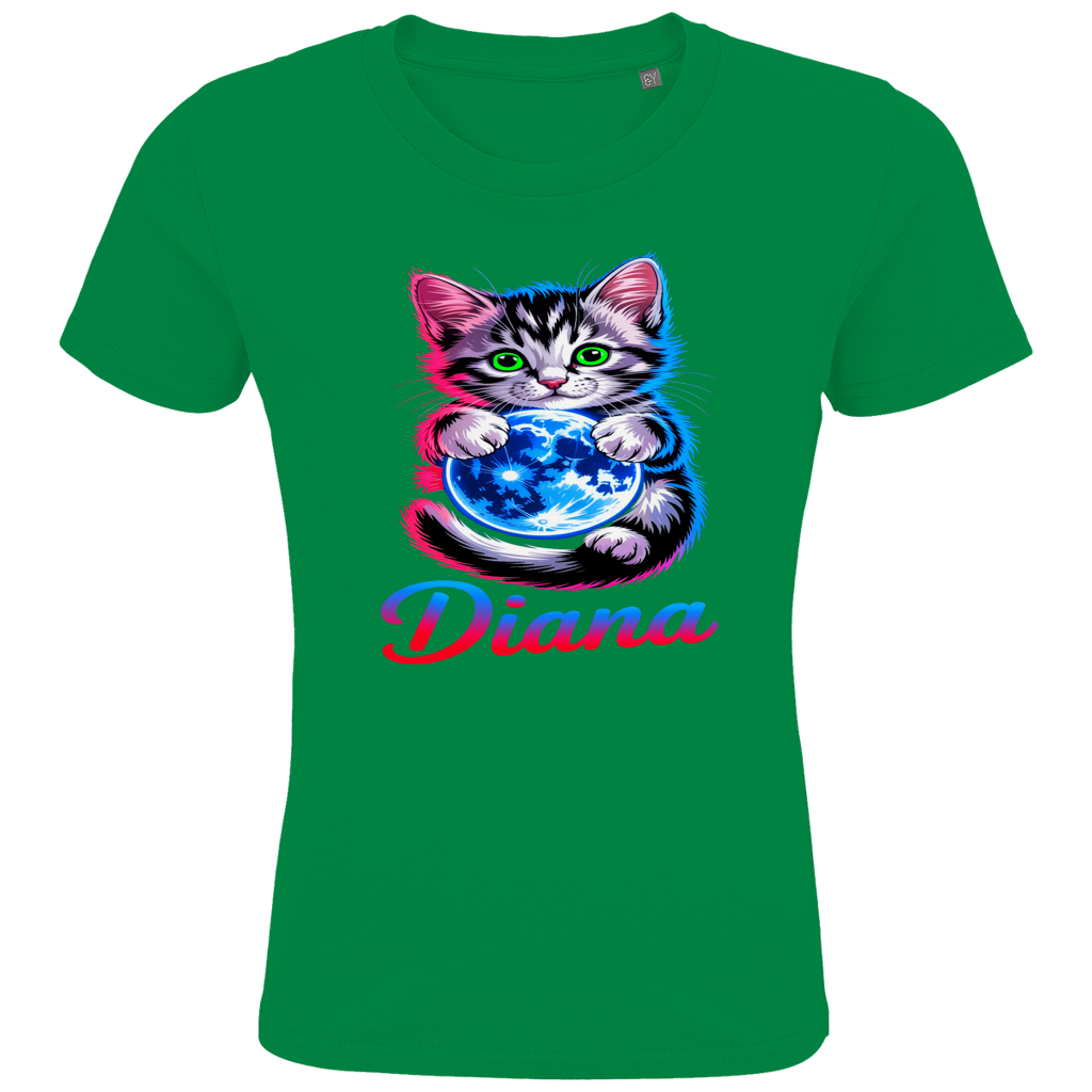 Kids Premium Bio T-Shirt Katze Diana