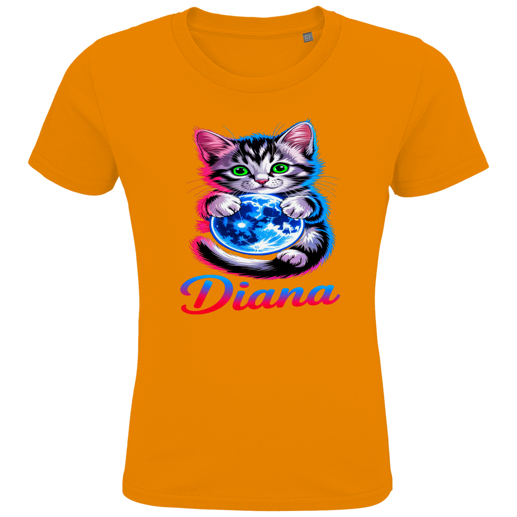 Kids Premium Bio T-Shirt Katze Diana