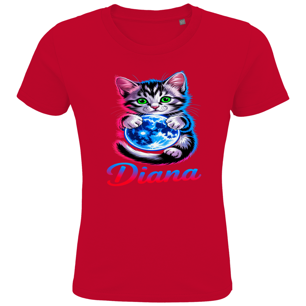 Kids Premium Bio T-Shirt Katze Diana