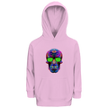 Kinder Premium Bio Hoodie Skull with green Glasses