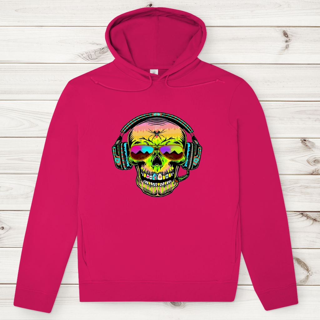 Herren Premium Bio Hoodie Skull Musik