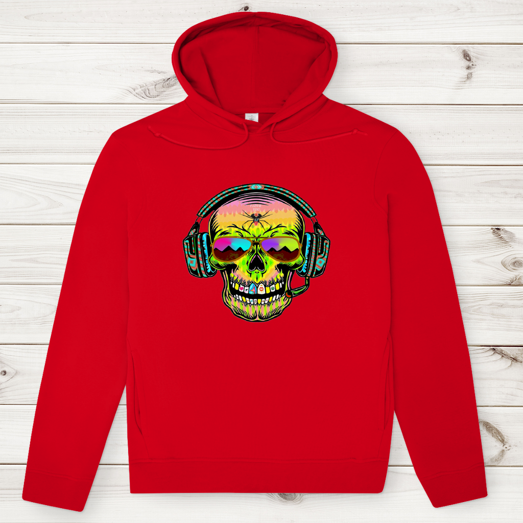 Herren Premium Bio Hoodie Skull Musik