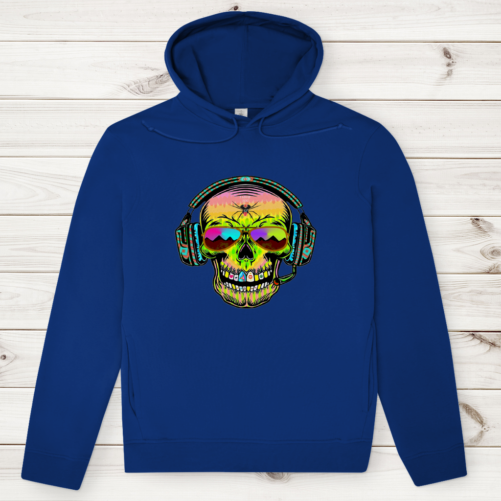 Herren Premium Bio Hoodie Skull Musik