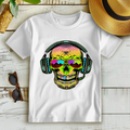 Damen Premium Bio T-Shirt Skull Musik