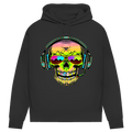 Damen Premium Bio Hoodie Skull Musik