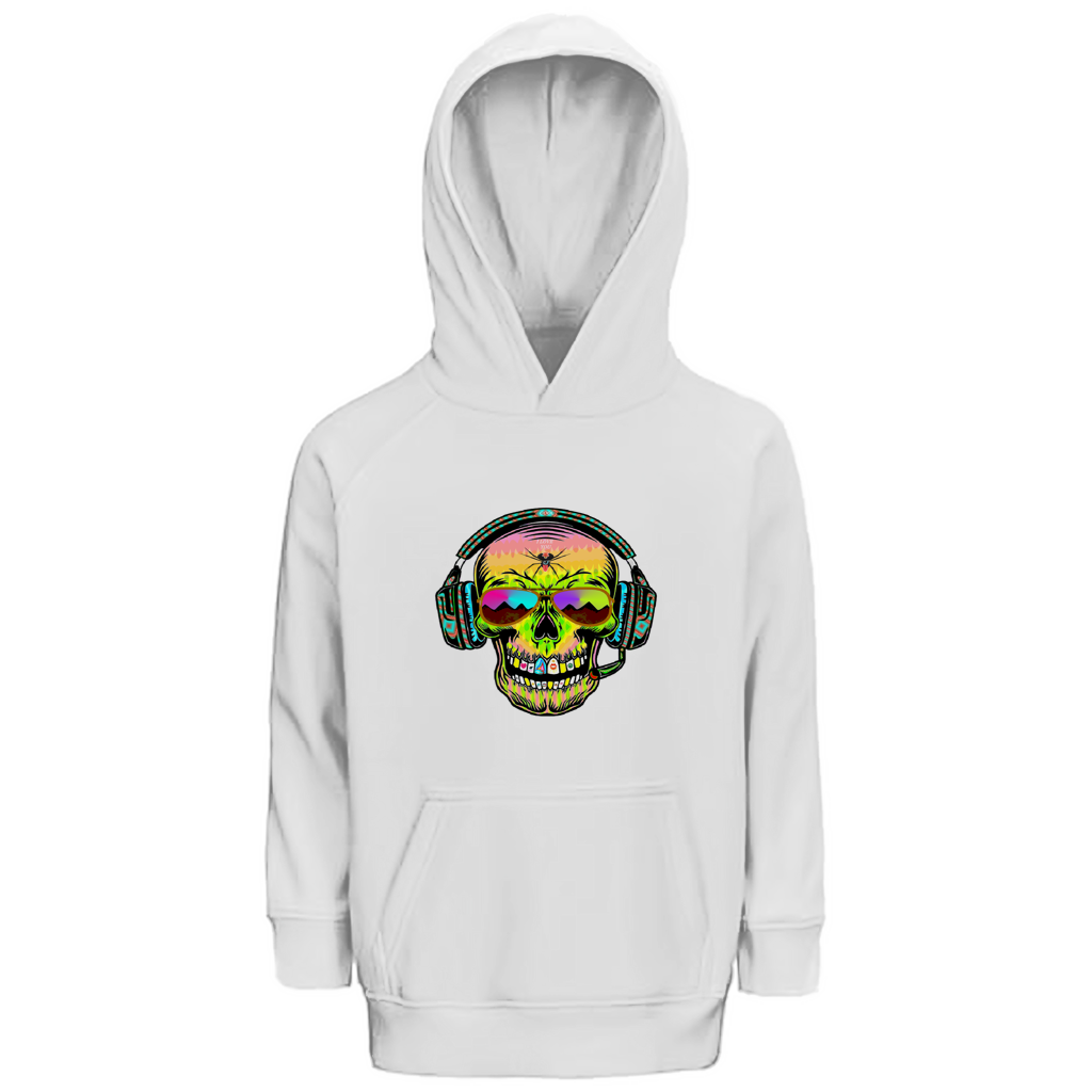 Kinder Premium Bio Hoodie Skull Musik