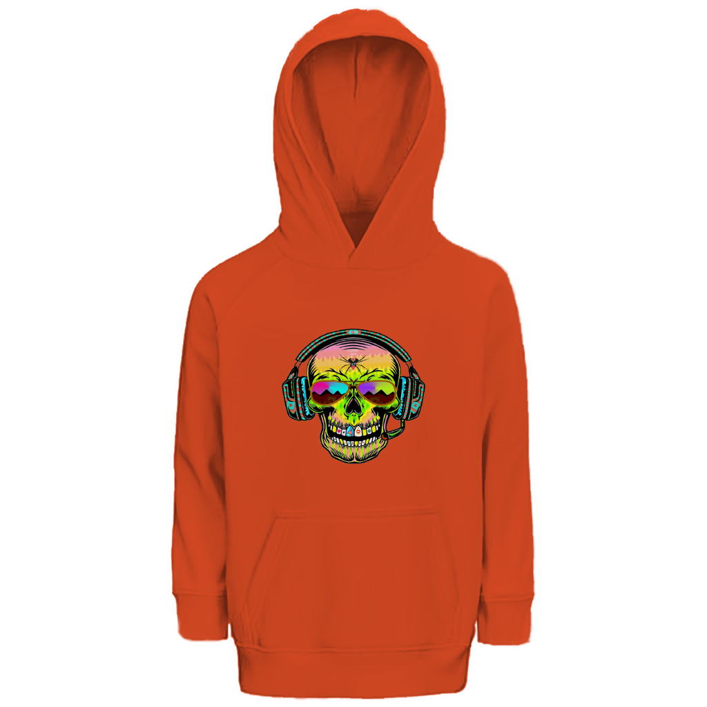 Kinder Premium Bio Hoodie Skull Musik