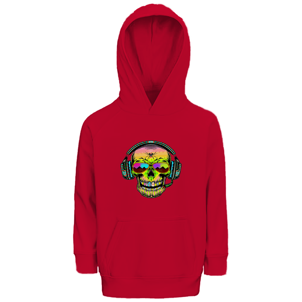 Kinder Premium Bio Hoodie Skull Musik