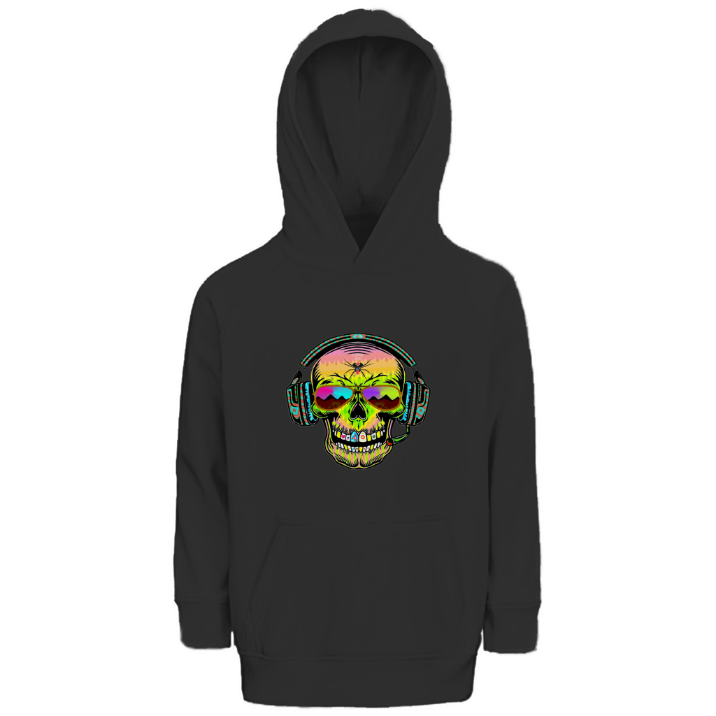 Kinder Premium Bio Hoodie Skull Musik