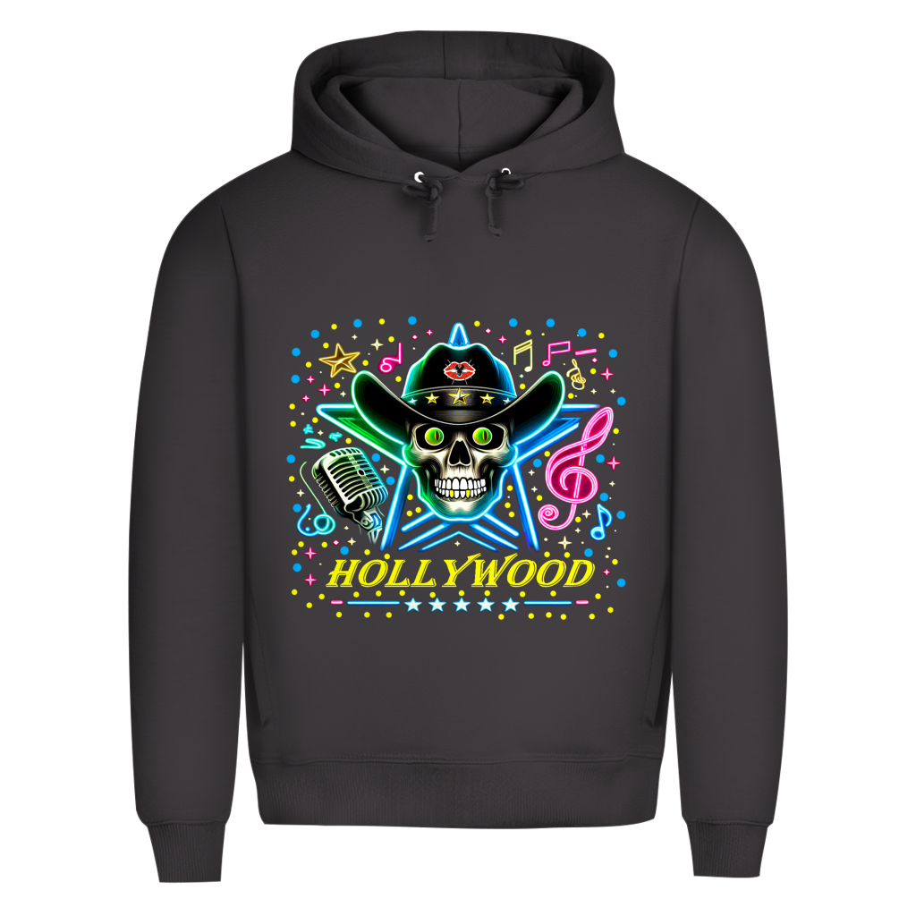 Herren Premium Bio Hoodie Superstar Skull Hollywood