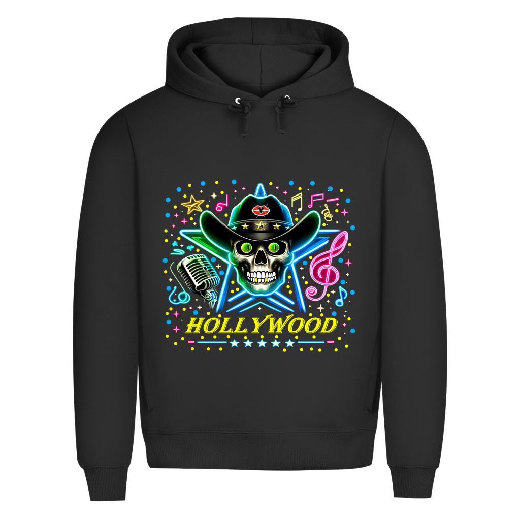 Herren Premium Bio Hoodie Superstar Skull Hollywood