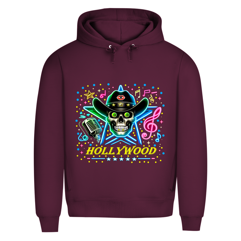 Herren Premium Bio Hoodie Superstar Skull Hollywood