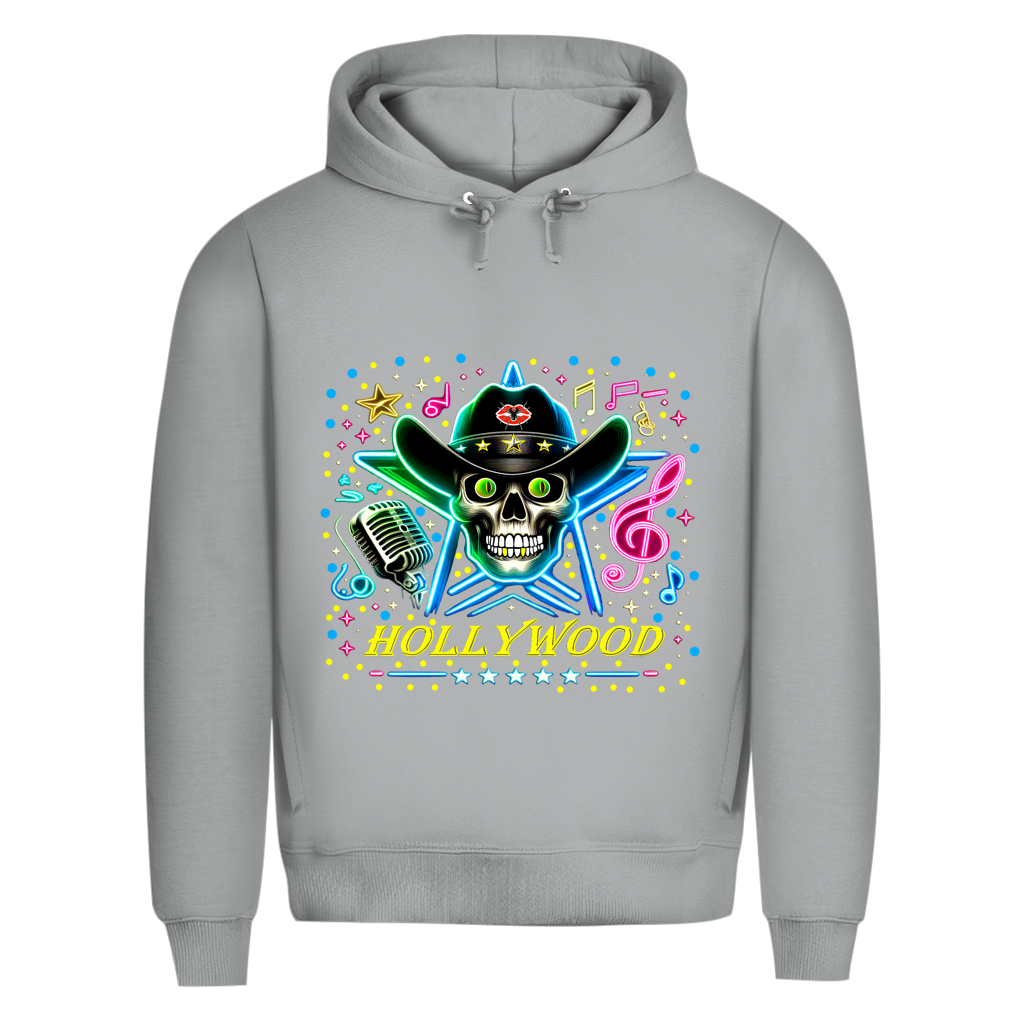 Herren Premium Bio Hoodie Superstar Skull Hollywood