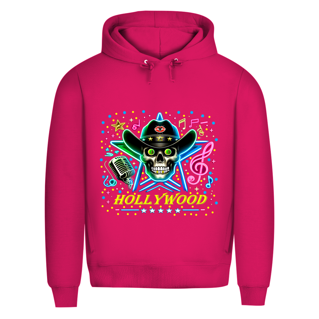 Herren Premium Bio Hoodie Superstar Skull Hollywood