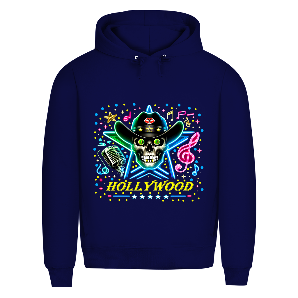 Herren Premium Bio Hoodie Superstar Skull Hollywood