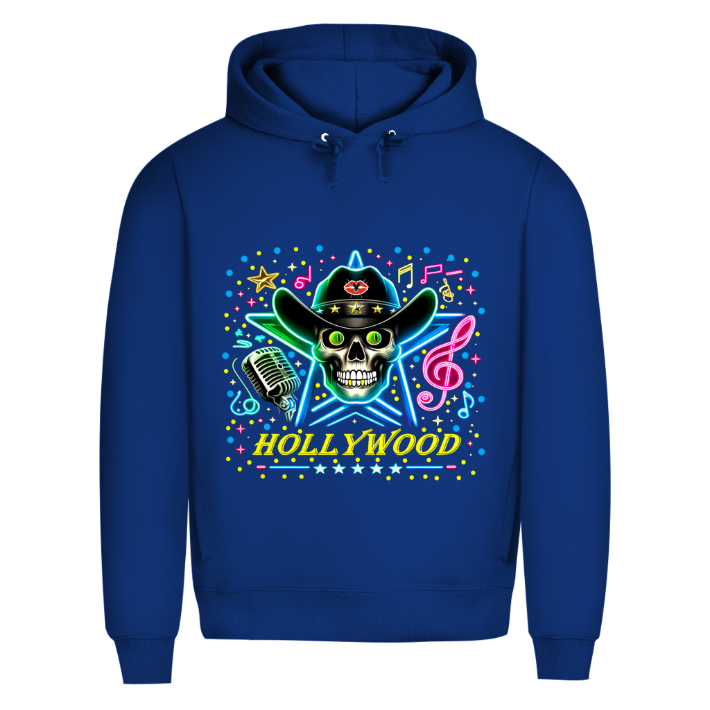 Herren Premium Bio Hoodie Superstar Skull Hollywood