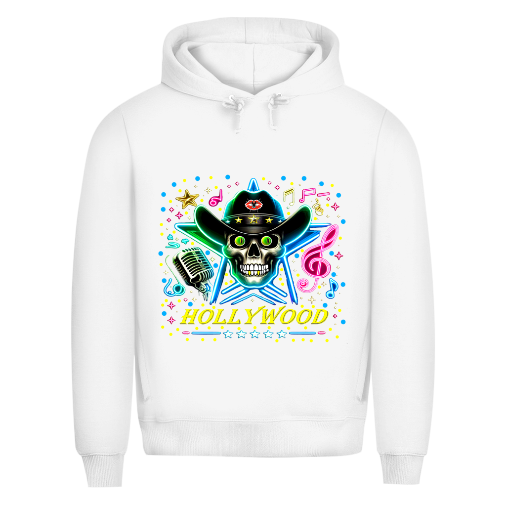 Herren Premium Bio Hoodie Superstar Skull Hollywood