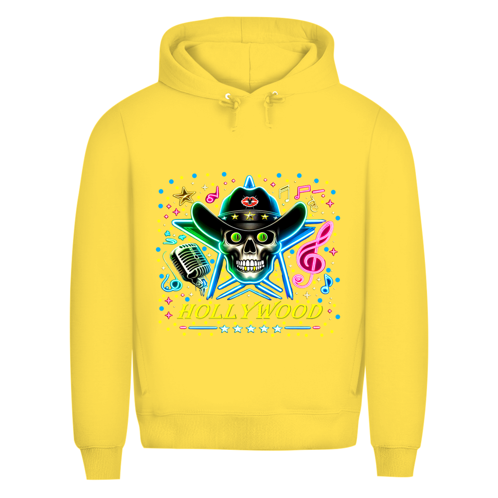 Herren Premium Bio Hoodie Superstar Skull Hollywood