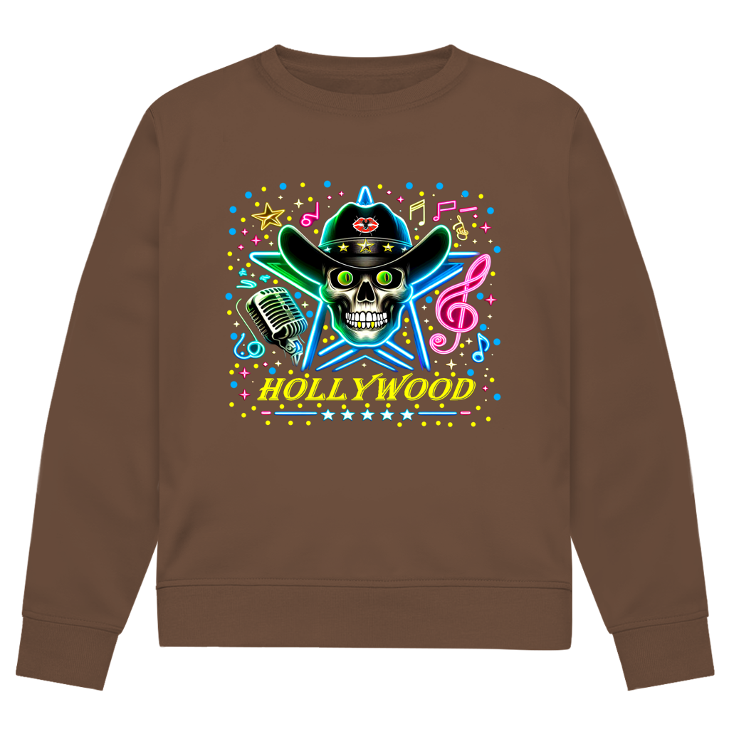 Herren Premium Bio Sweatshirt Superstar Skull Hollywood