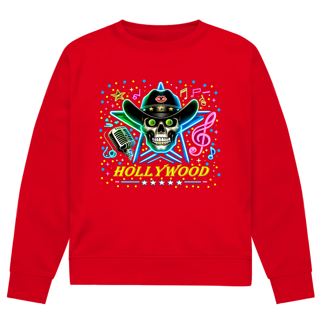 Herren Premium Bio Sweatshirt Superstar Skull Hollywood