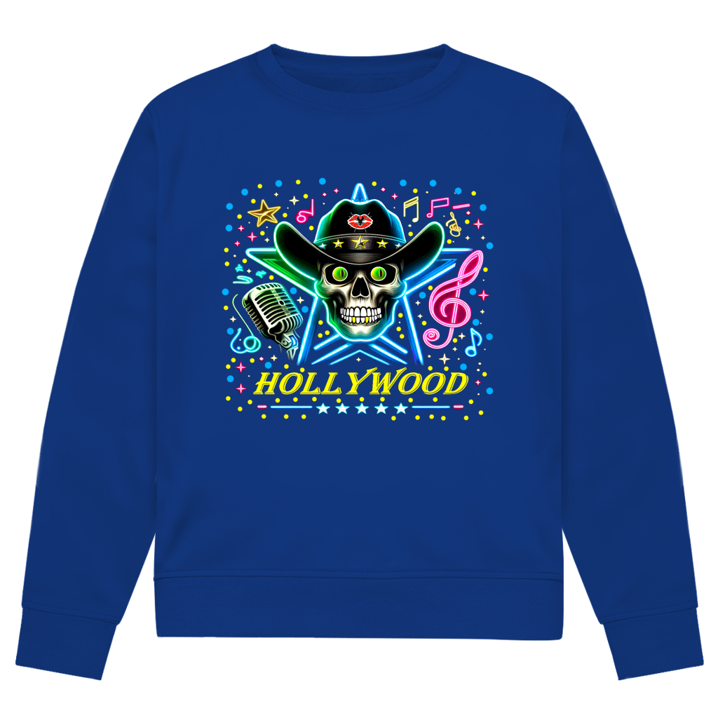 Herren Premium Bio Sweatshirt Superstar Skull Hollywood