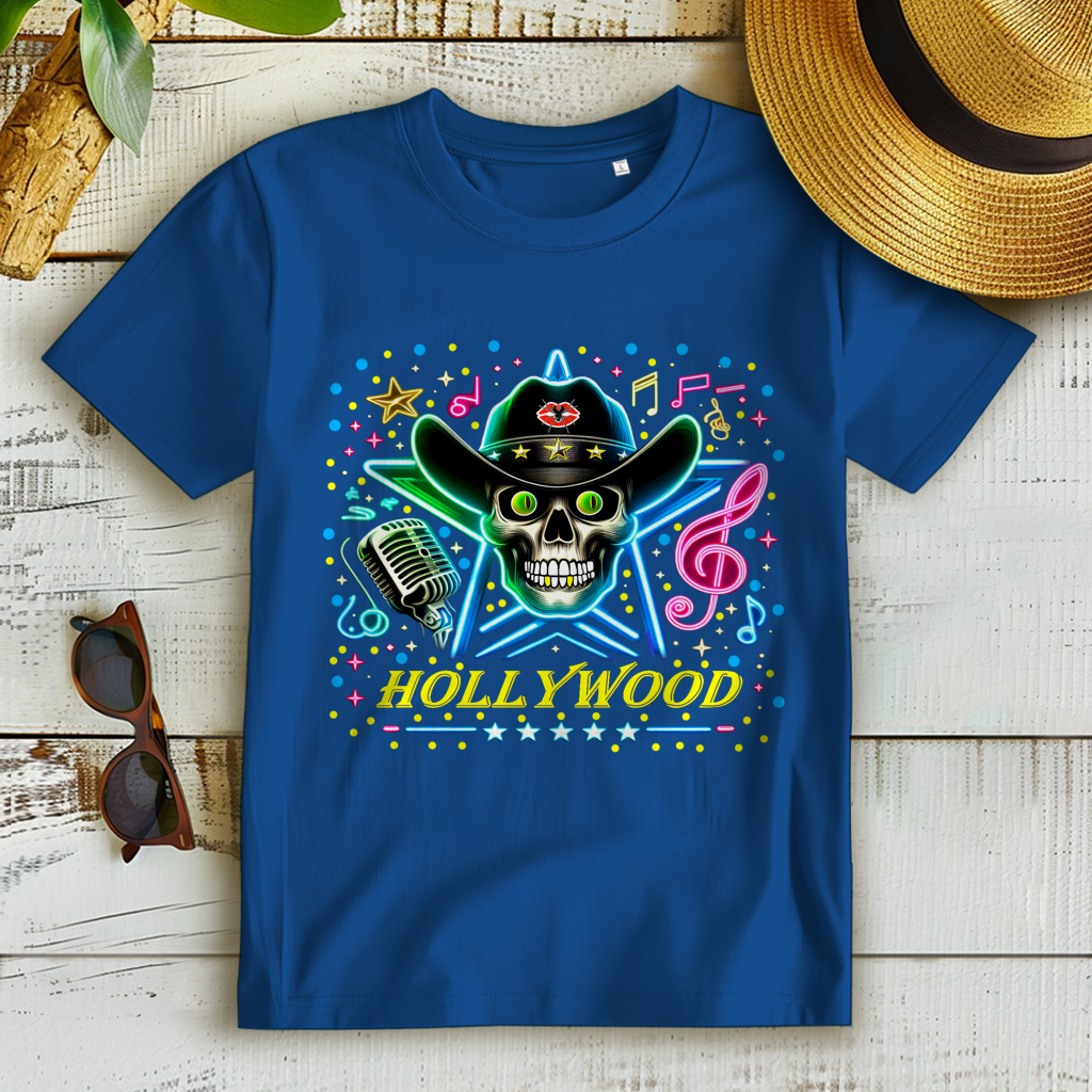 Damen Premium Bio T-Shirt Superstar Skull Hollywood