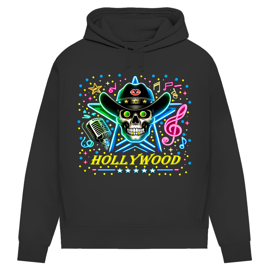 Damen Premium Bio Hoodie Superstar Skull Hollywood
