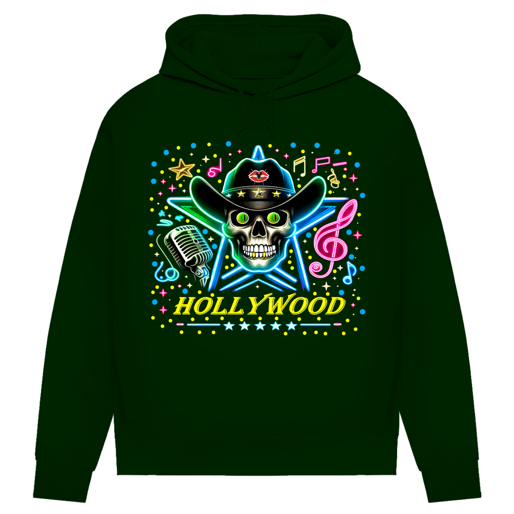 Damen Premium Bio Hoodie Superstar Skull Hollywood