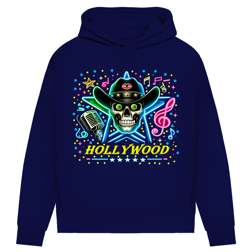 Damen Premium Bio Hoodie Superstar Skull Hollywood