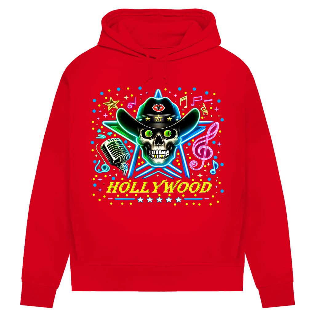 Damen Premium Bio Hoodie Superstar Skull Hollywood