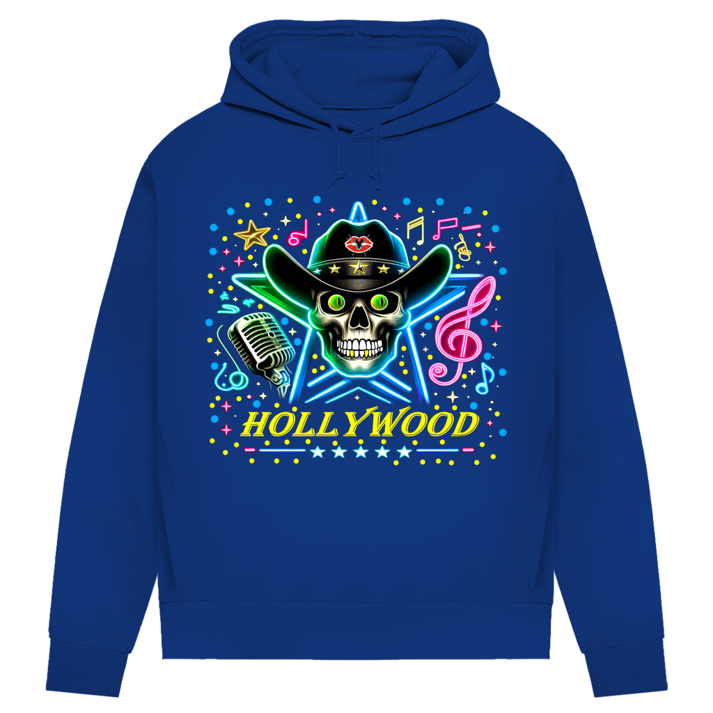 Damen Premium Bio Hoodie Superstar Skull Hollywood