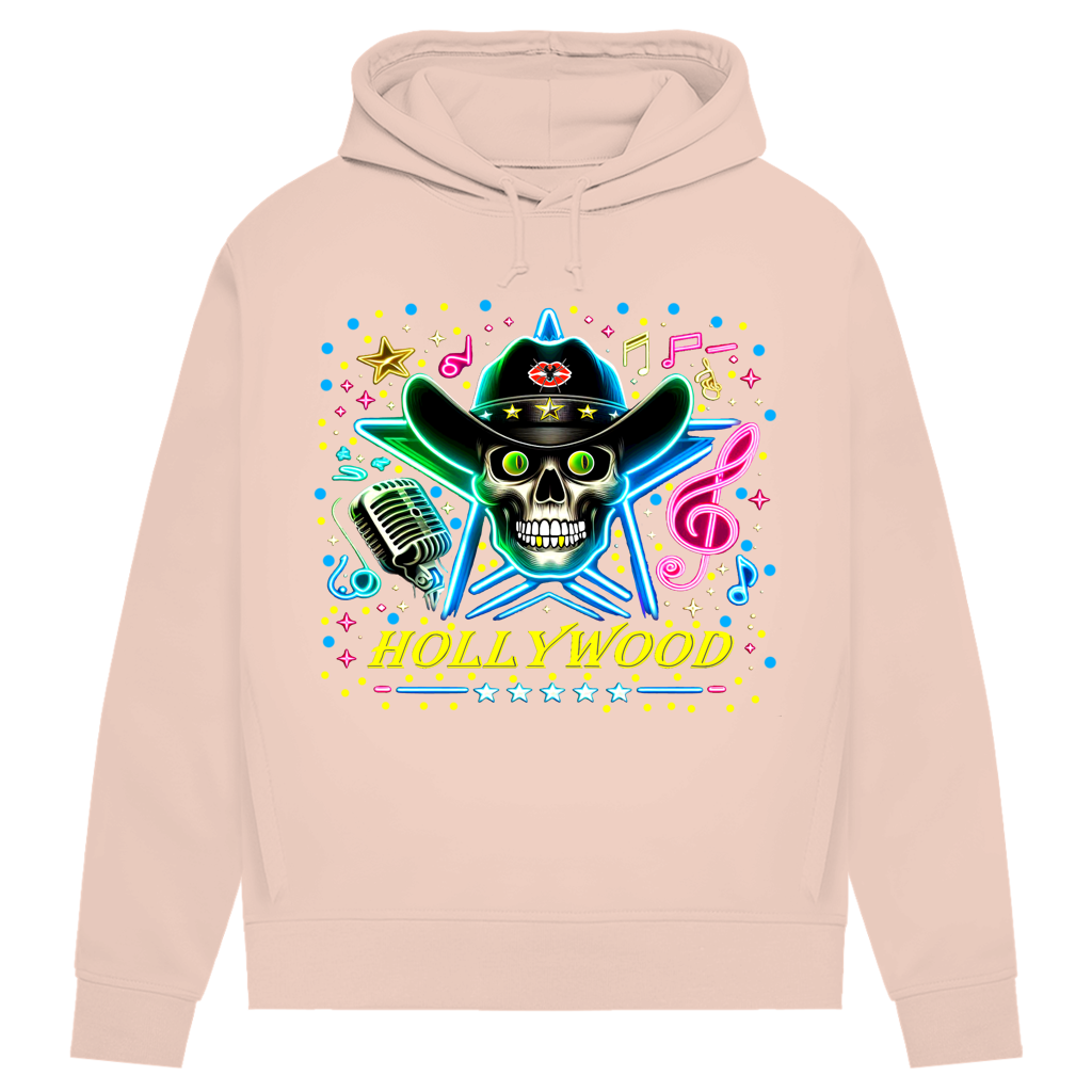 Damen Premium Bio Hoodie Superstar Skull Hollywood