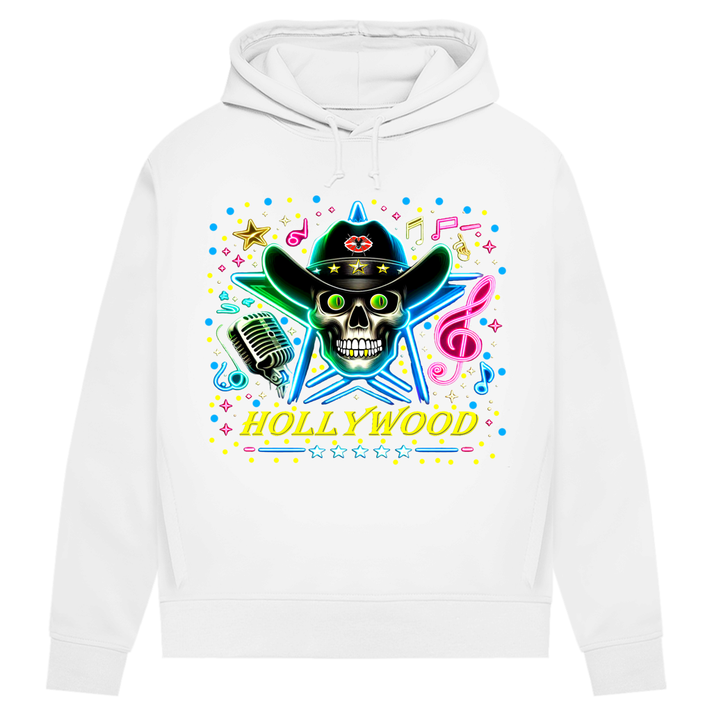 Damen Premium Bio Hoodie Superstar Skull Hollywood