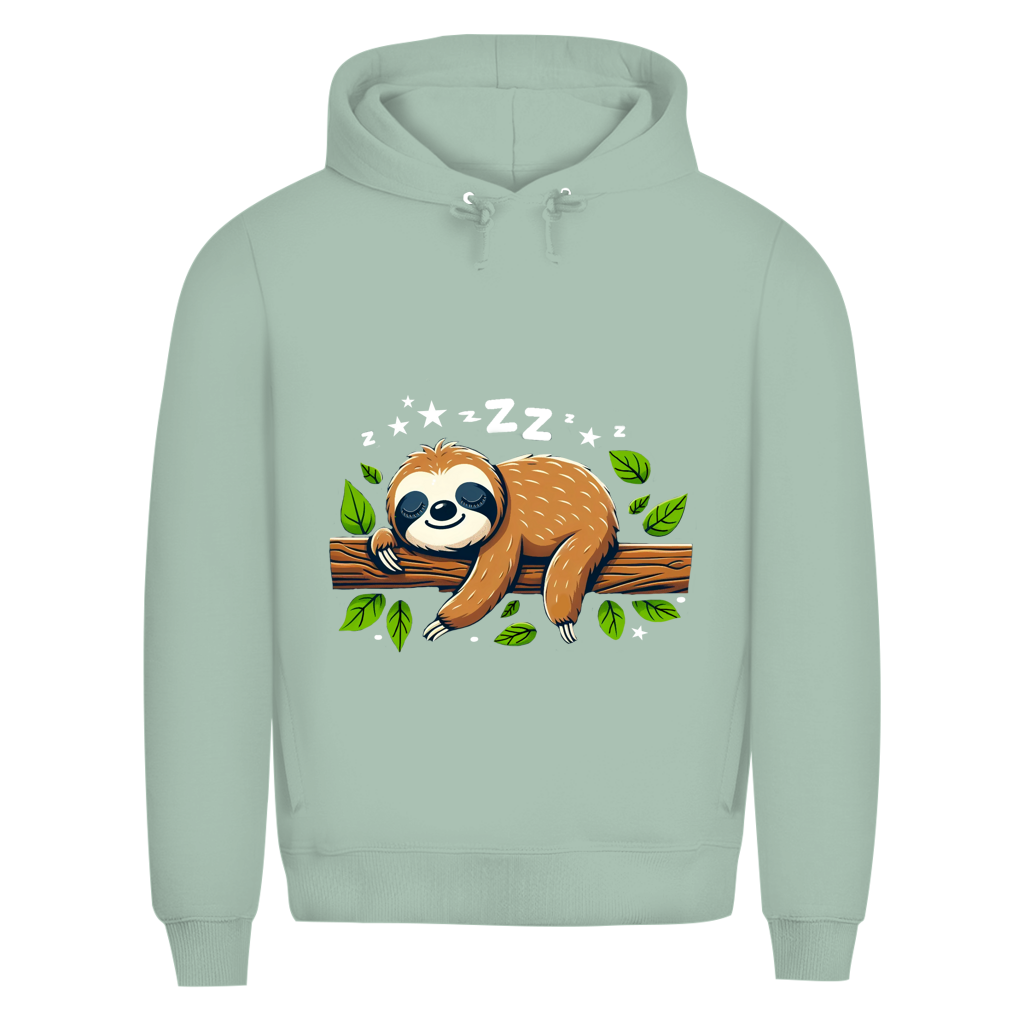 Herren Premium Bio Hoodie Faultier