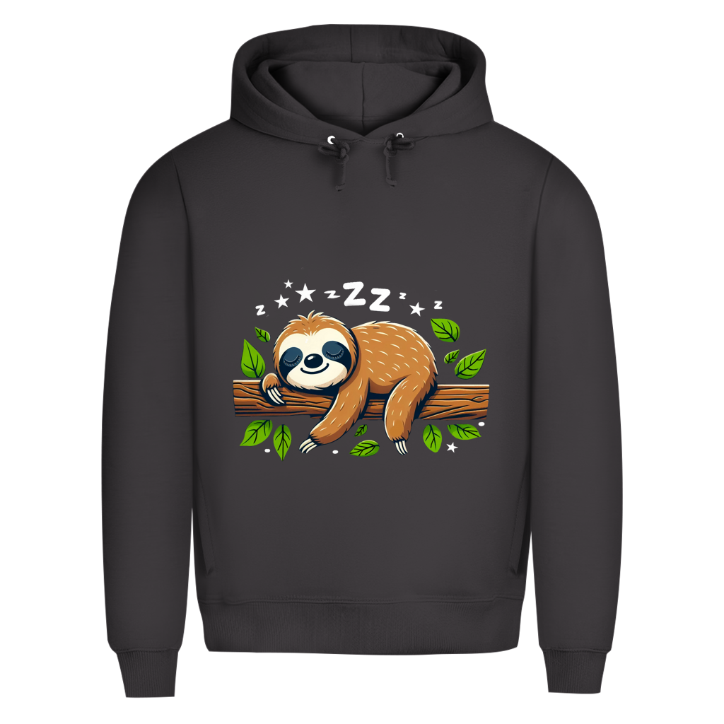 Herren Premium Bio Hoodie Faultier
