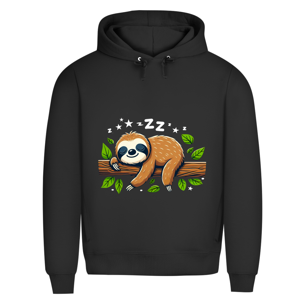 Herren Premium Bio Hoodie Faultier