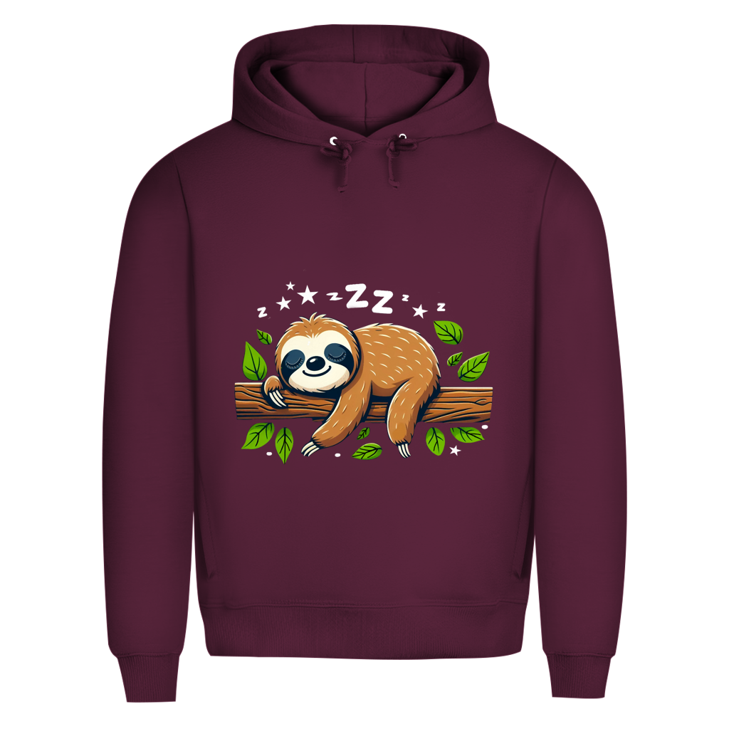 Herren Premium Bio Hoodie Faultier