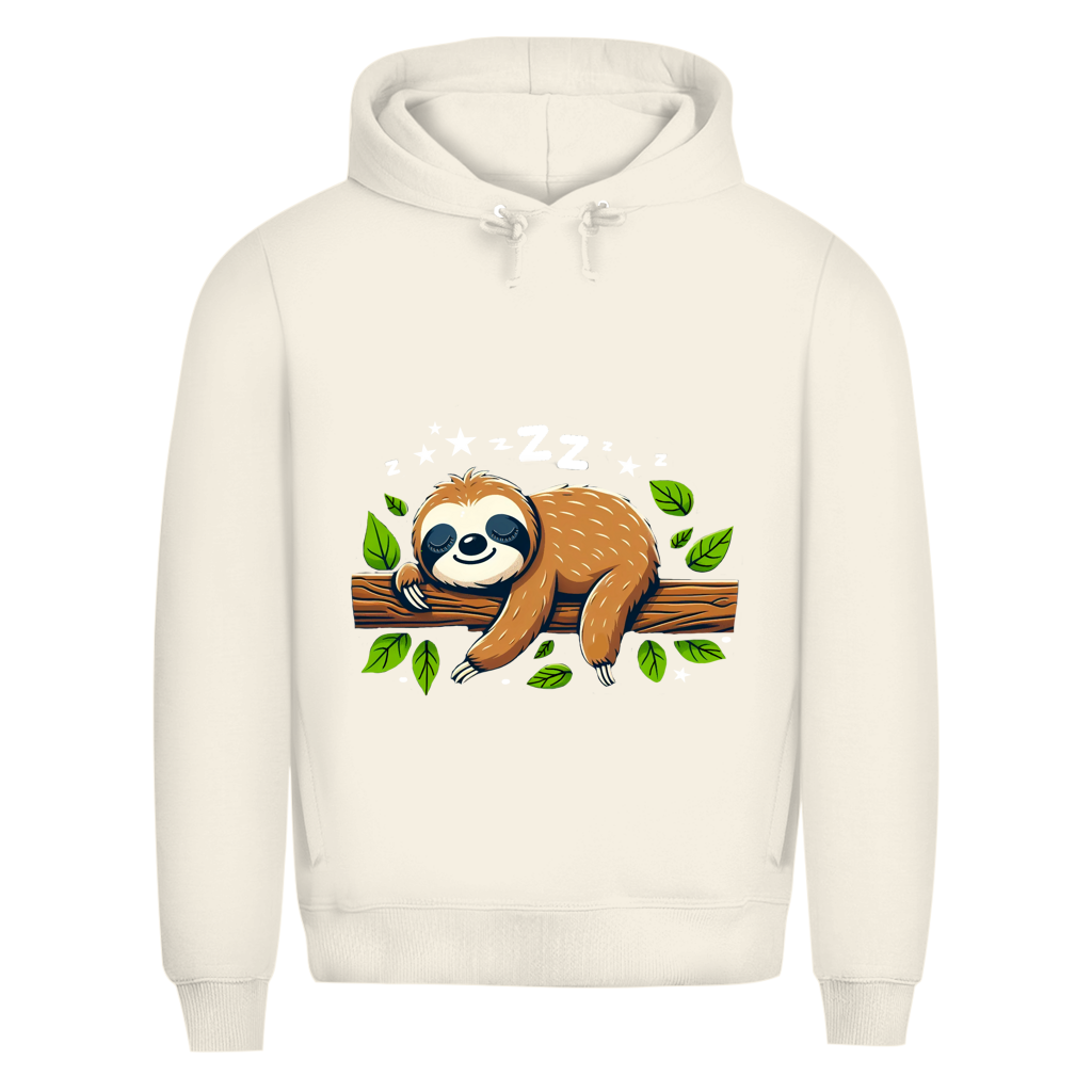 Herren Premium Bio Hoodie Faultier