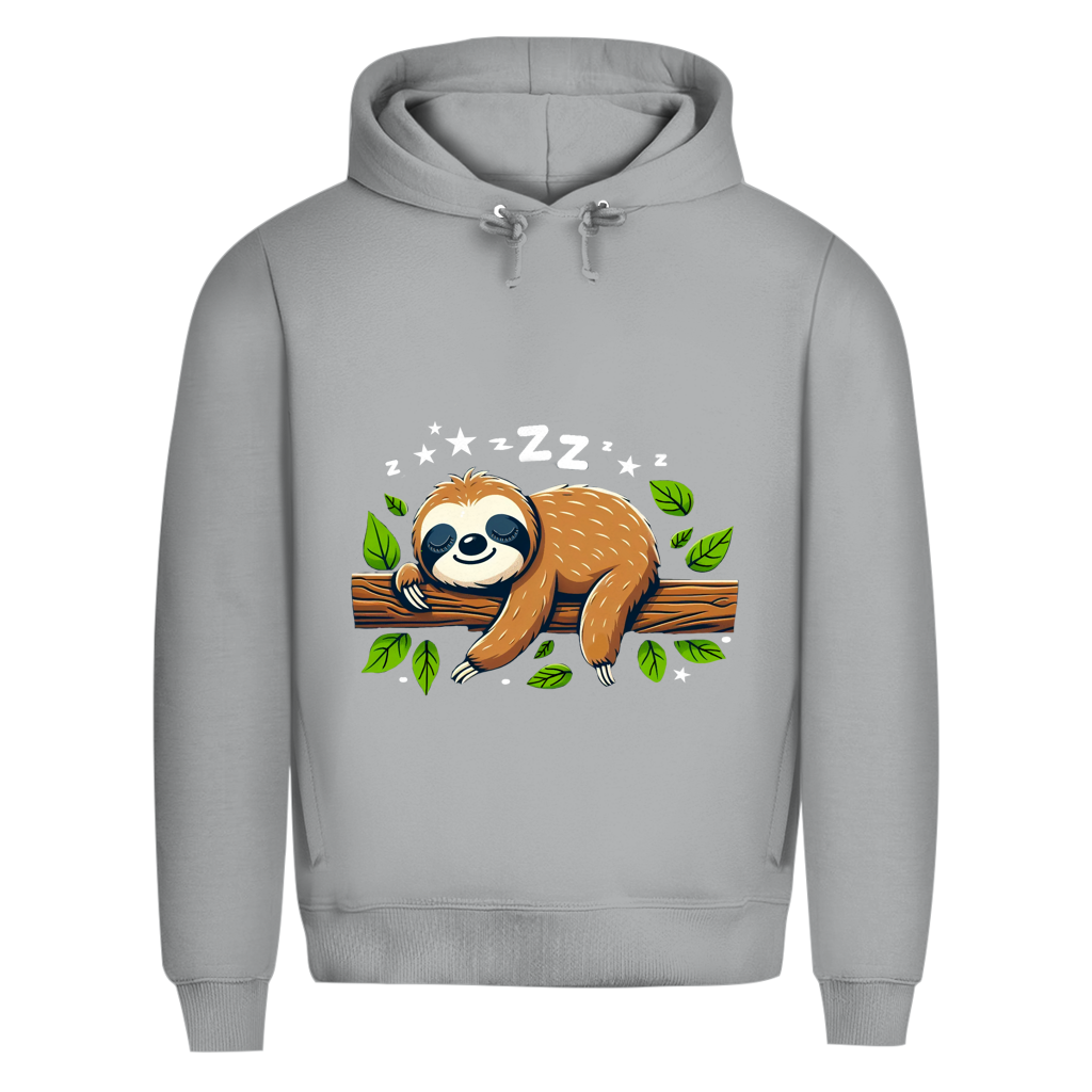 Herren Premium Bio Hoodie Faultier