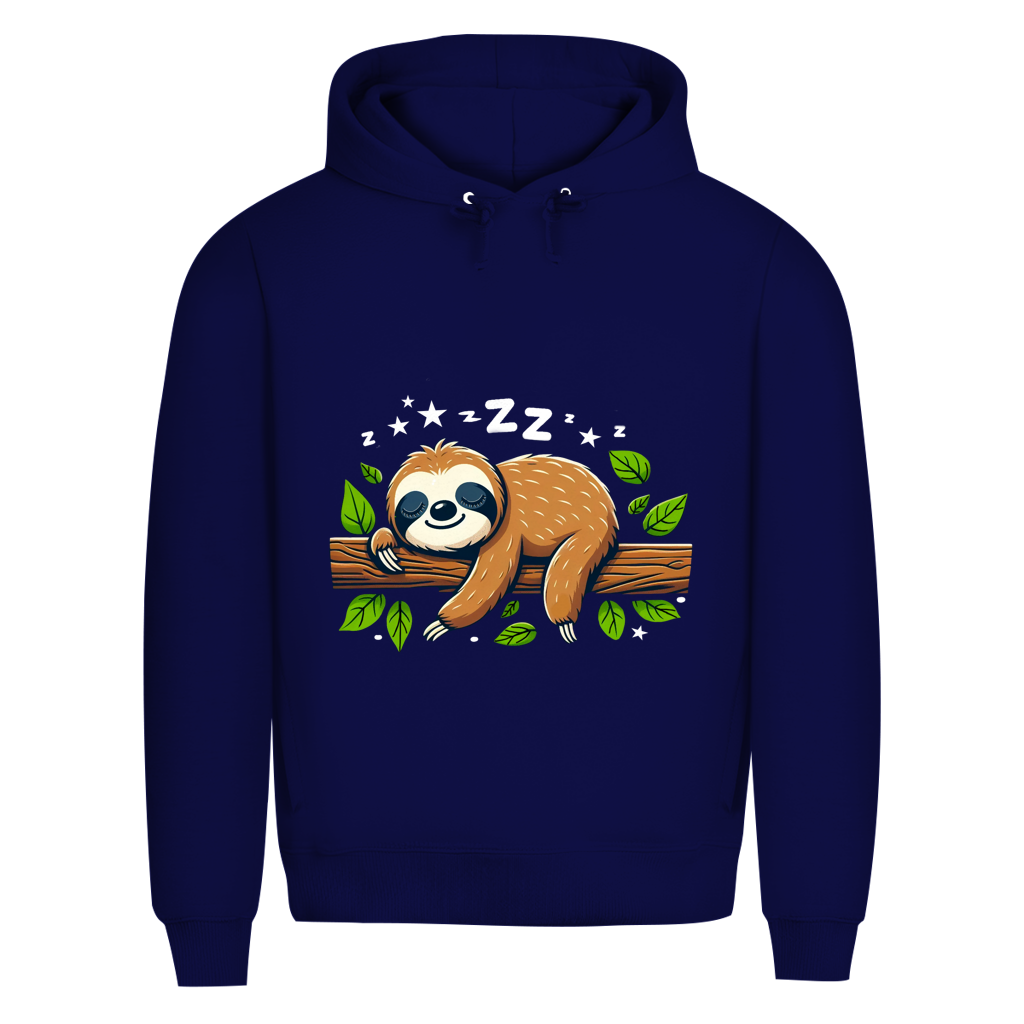 Herren Premium Bio Hoodie Faultier