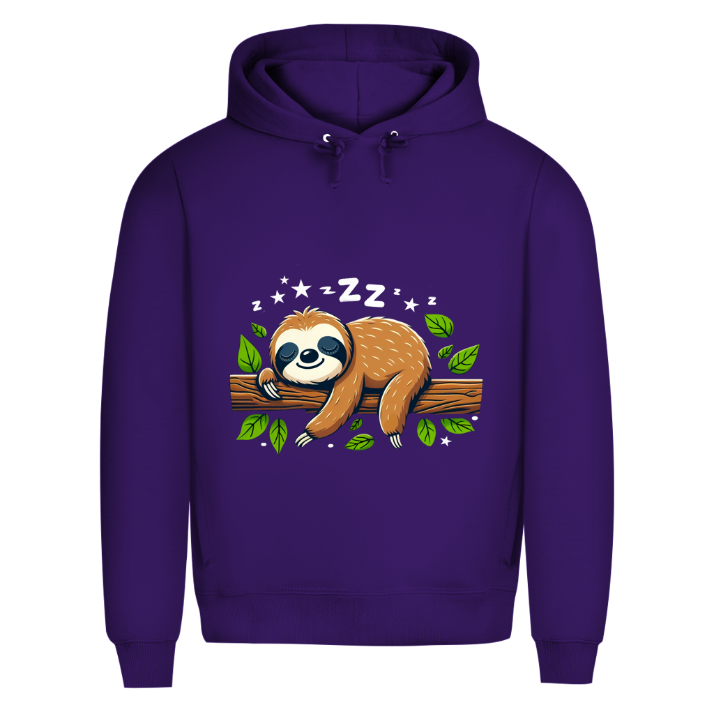 Herren Premium Bio Hoodie Faultier